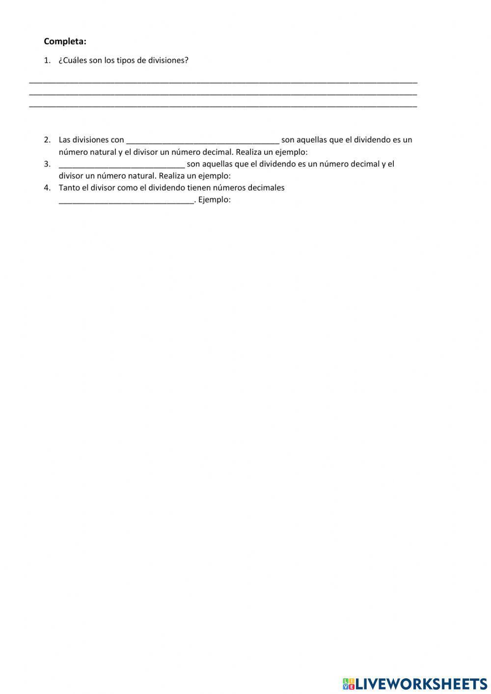 Divisiones con decimales