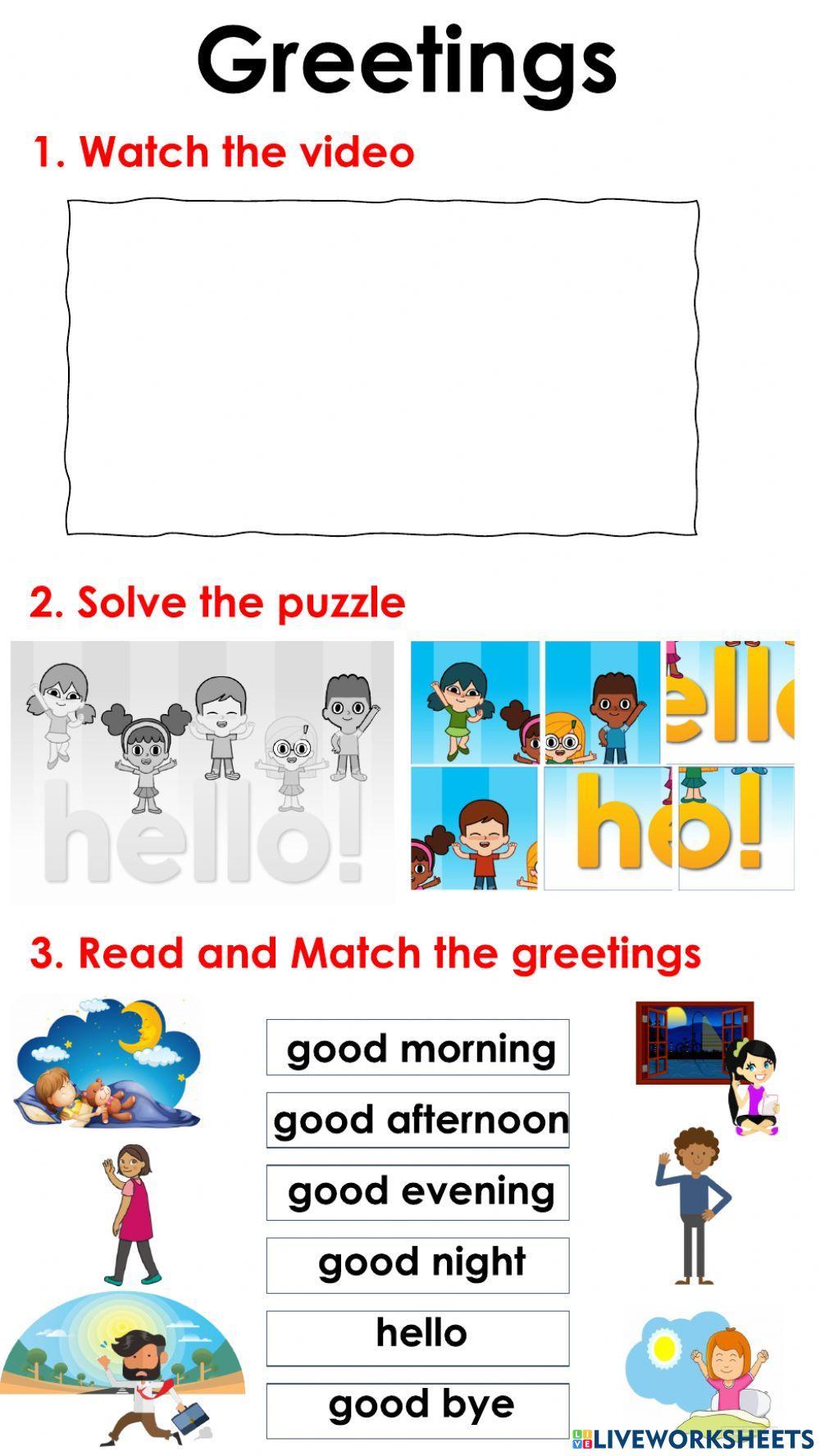 Greetings First Grade