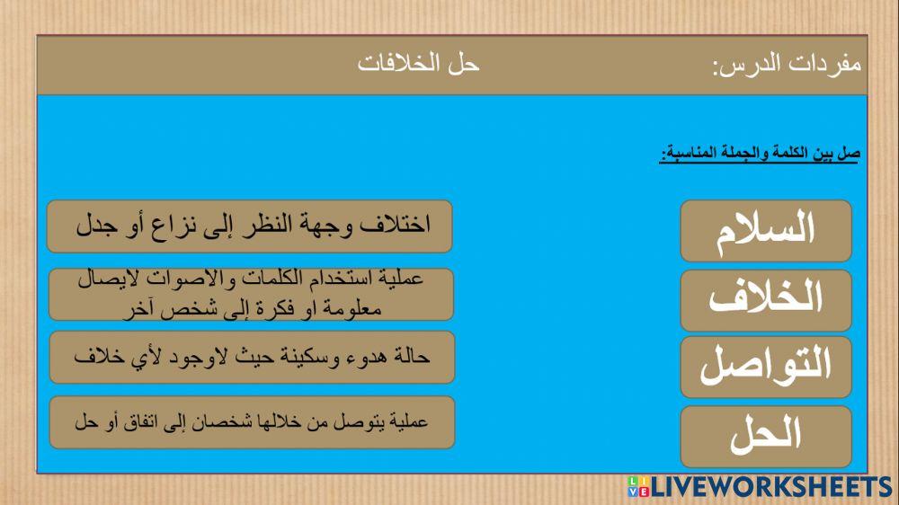 حل الخلافات