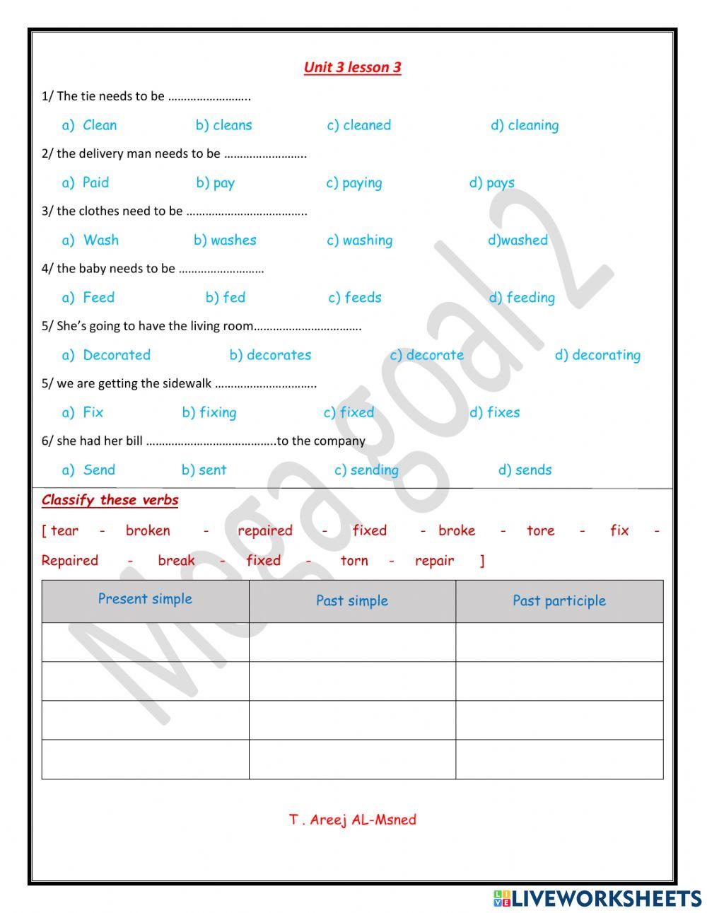 Mega2- unit 3 lesson 3