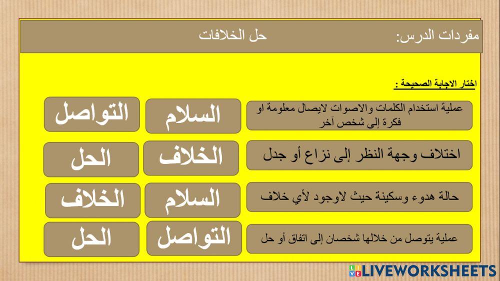 حل الخلافات