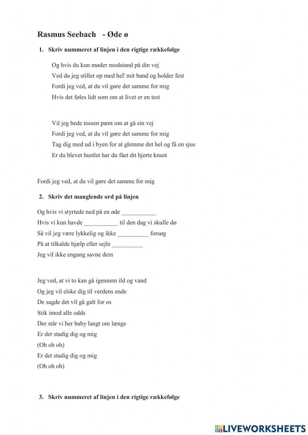 Rasmus Seebach - Øde ø