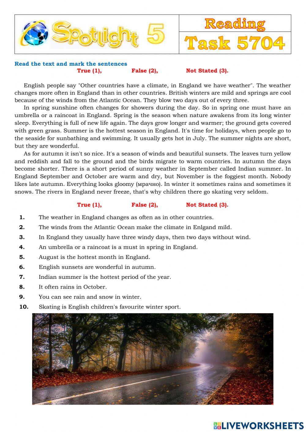 Spotlight 5 Task 5704