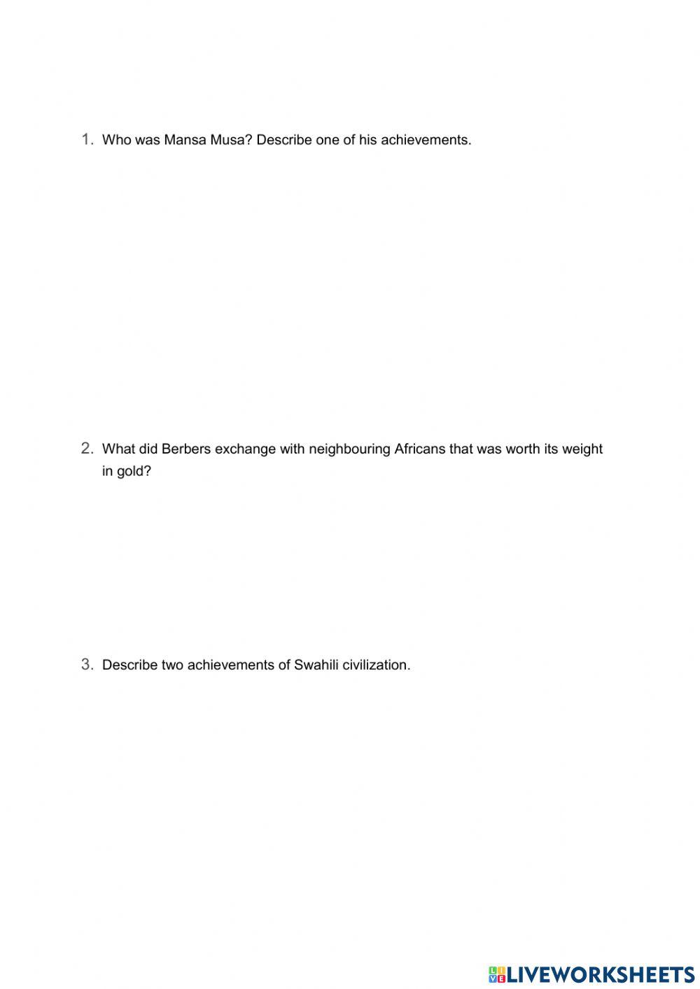 3.7 The Kingdoms of Africa