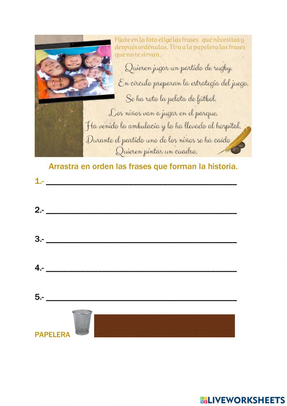 Ordenamos una historia