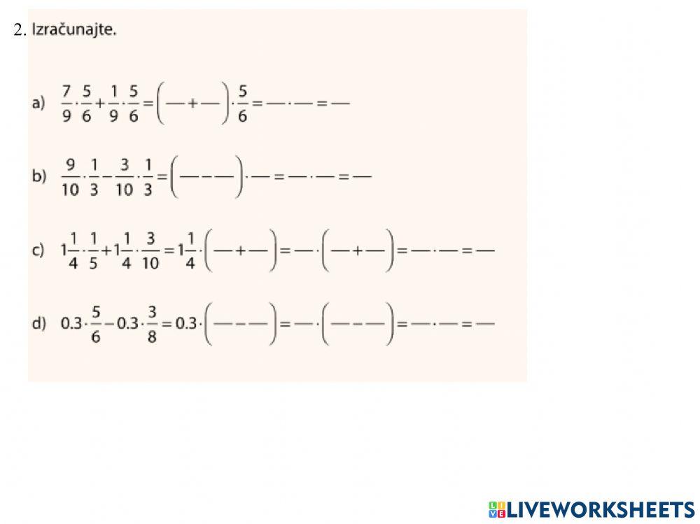 Više računskih operacija