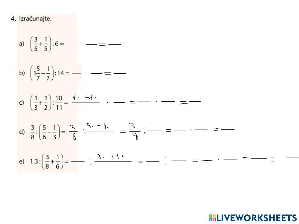 Više računskih operacija