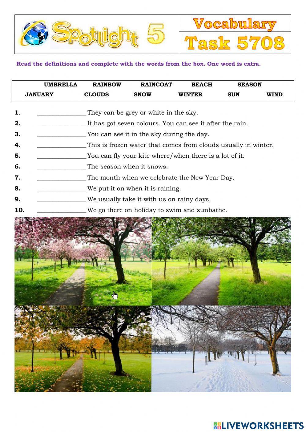 Spotlight 5 Task 5708