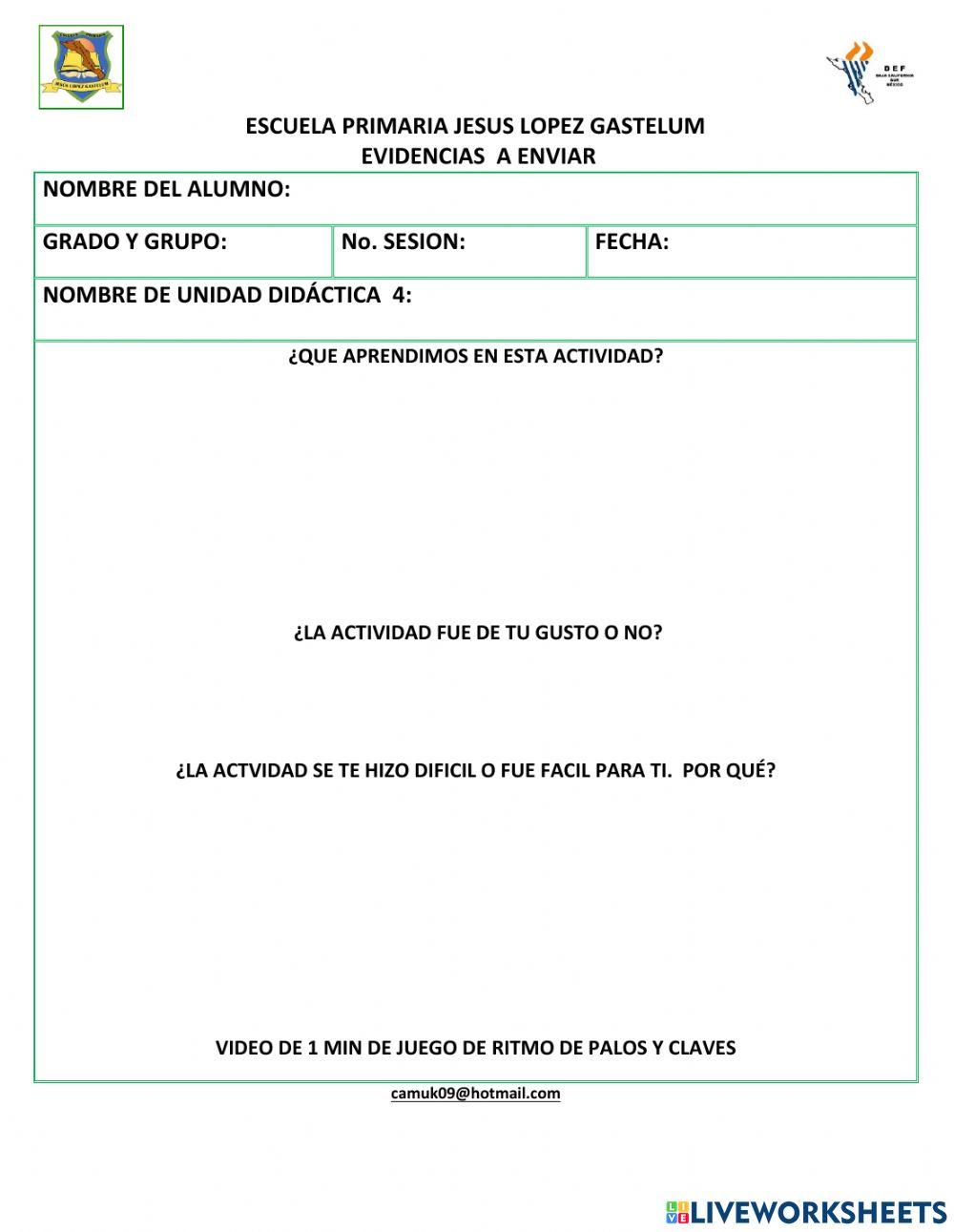 Fichas de registro de clase