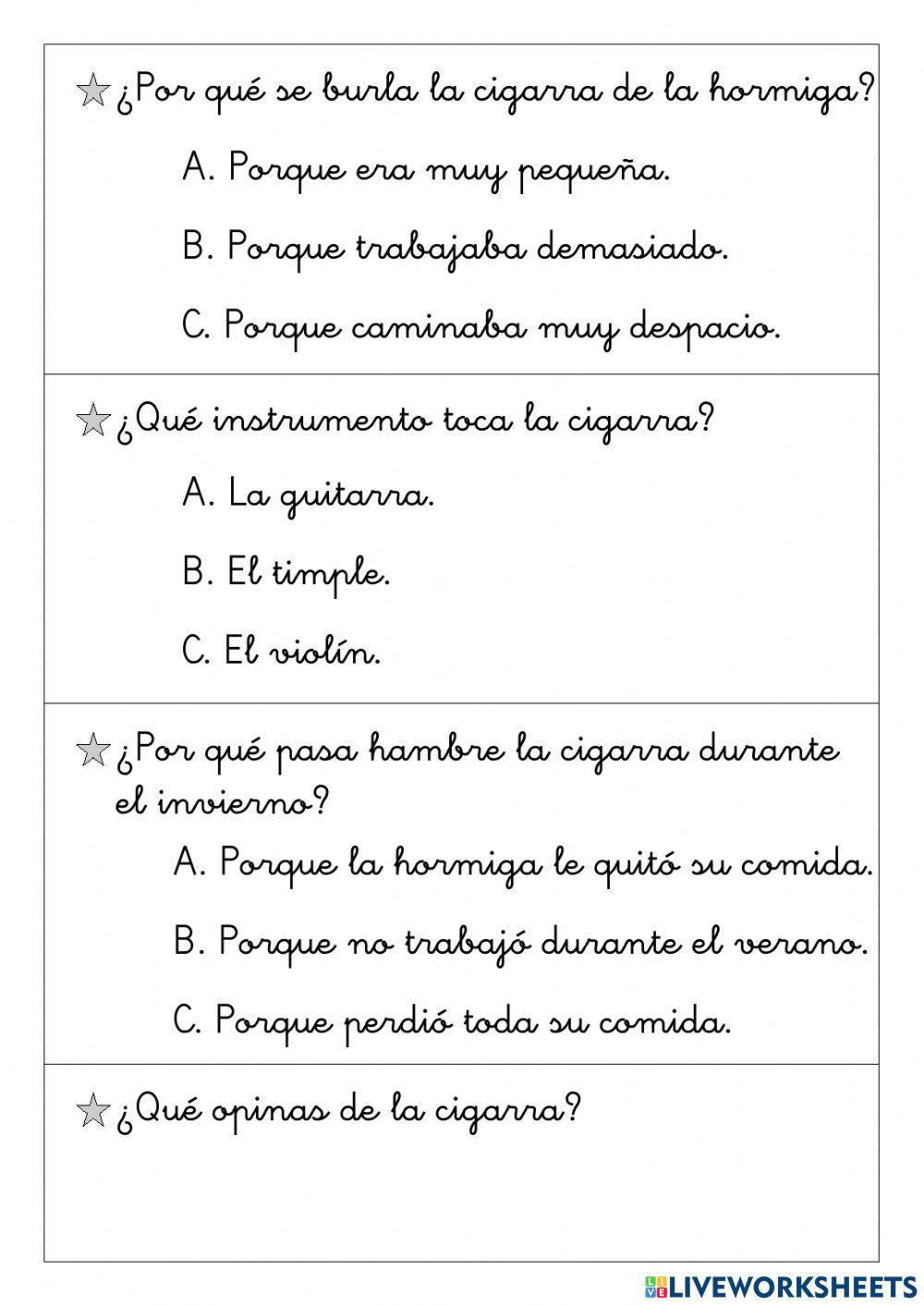 Audiocuento: La cigarra y la hormiga Audiocuento: La cigarra y la hormiga