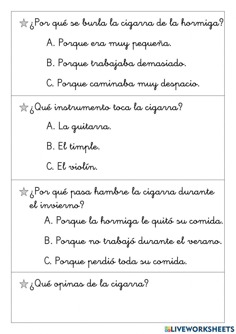 Audiocuento: La cigarra y la hormiga