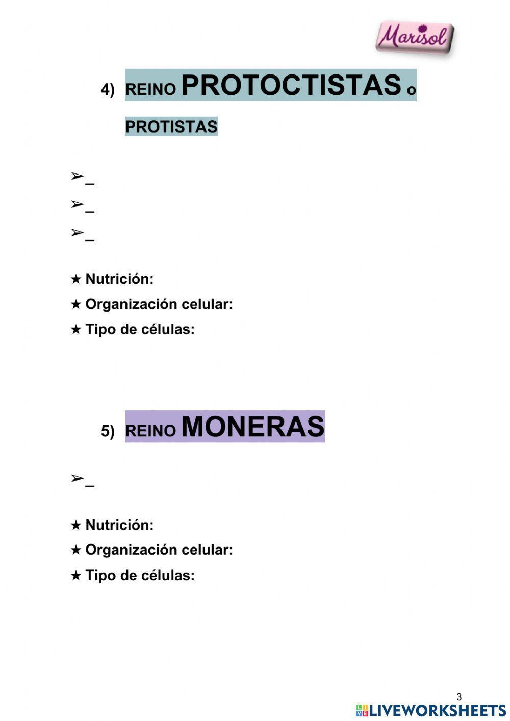 Seres vivos: los cinco reinos