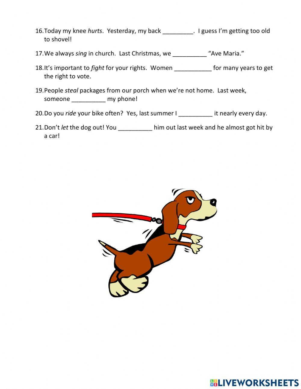 Simple Past tense of some irregular verbs Simple Past tense of some irregular verbs