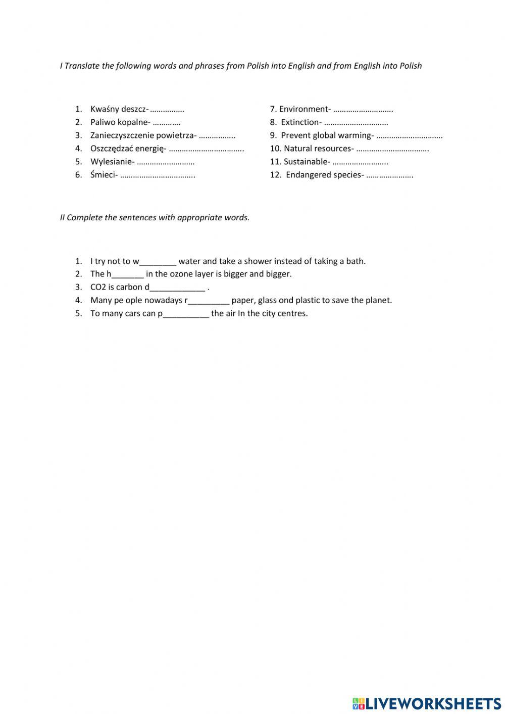 Environment and ecology