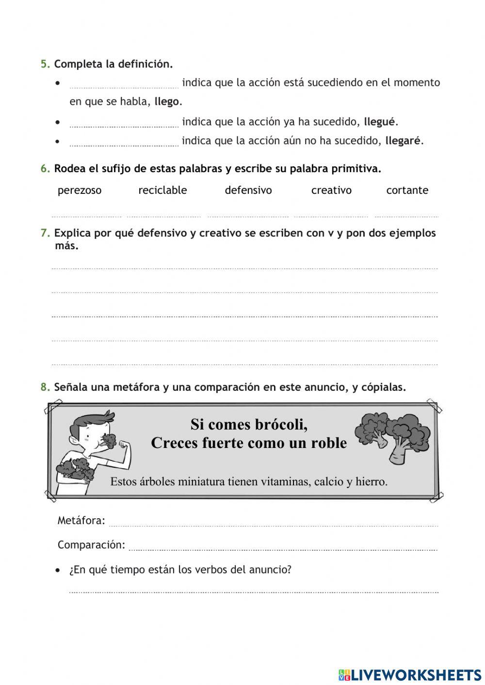 Repaso Tema 6 Lengua