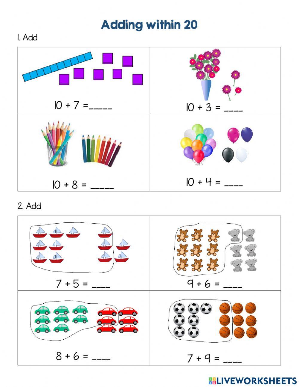 Adding Within 10 Number Line Adding Within 10 Number Line