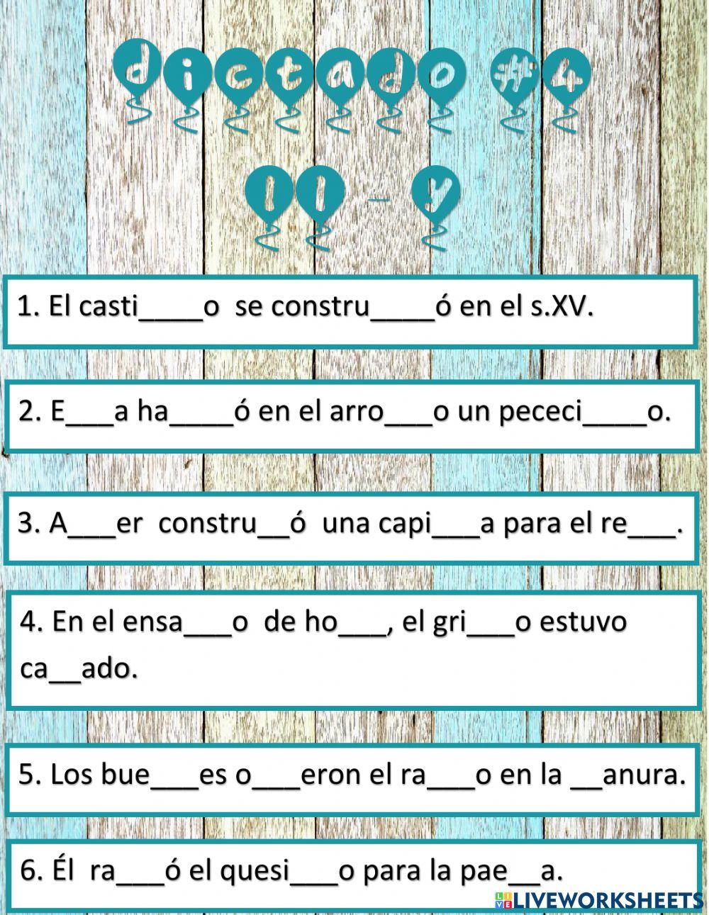 Dictado -2 uso de y-ll