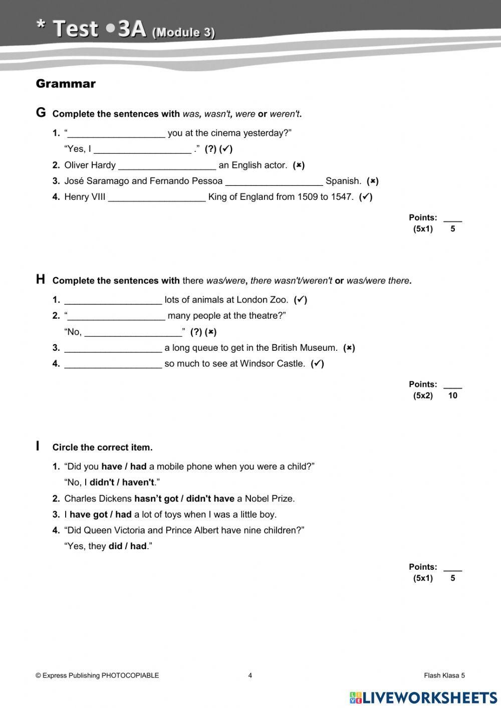 Flash 5 - Module 3 test 