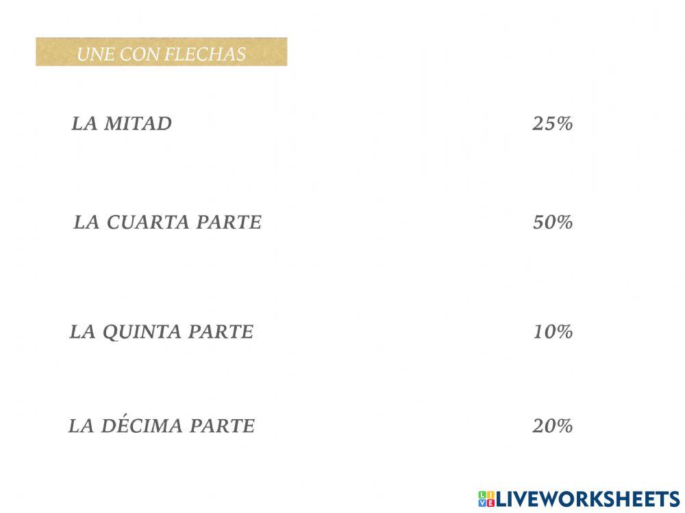 La Mitad, la Cuarta, la Quinta, y la Décima Parte