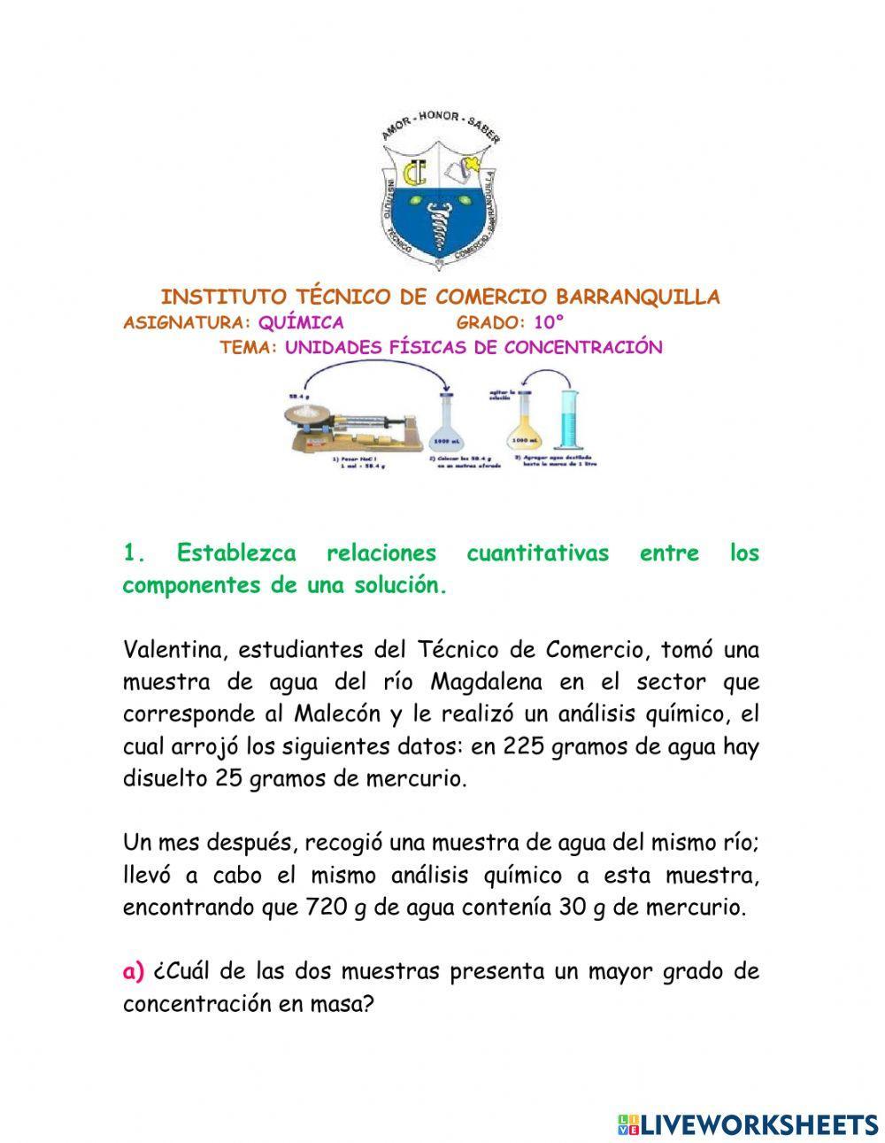 Unidades físicas de concentración