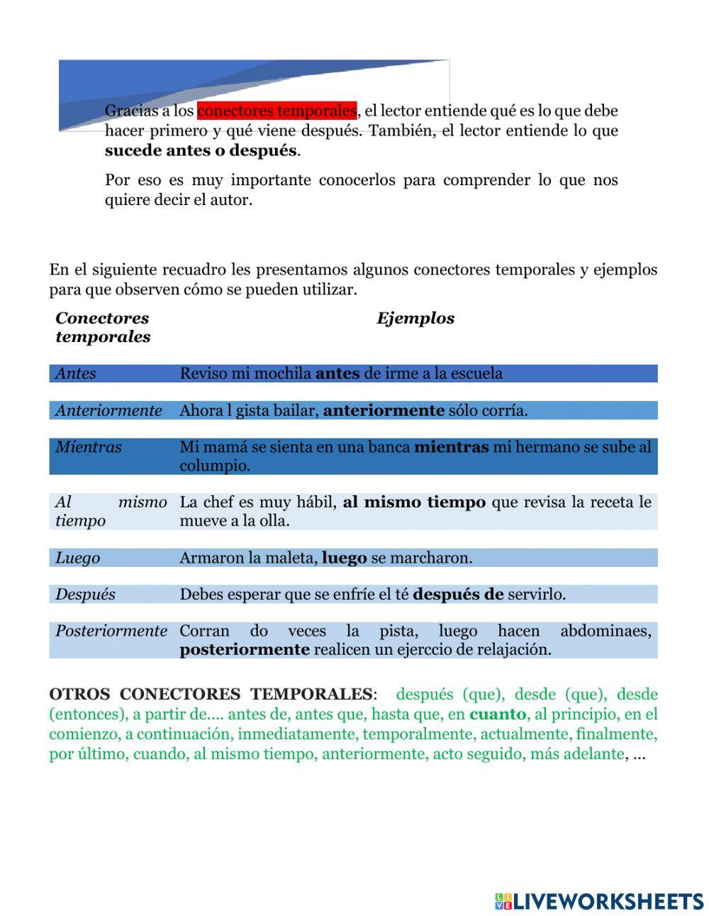 Conectores temporales