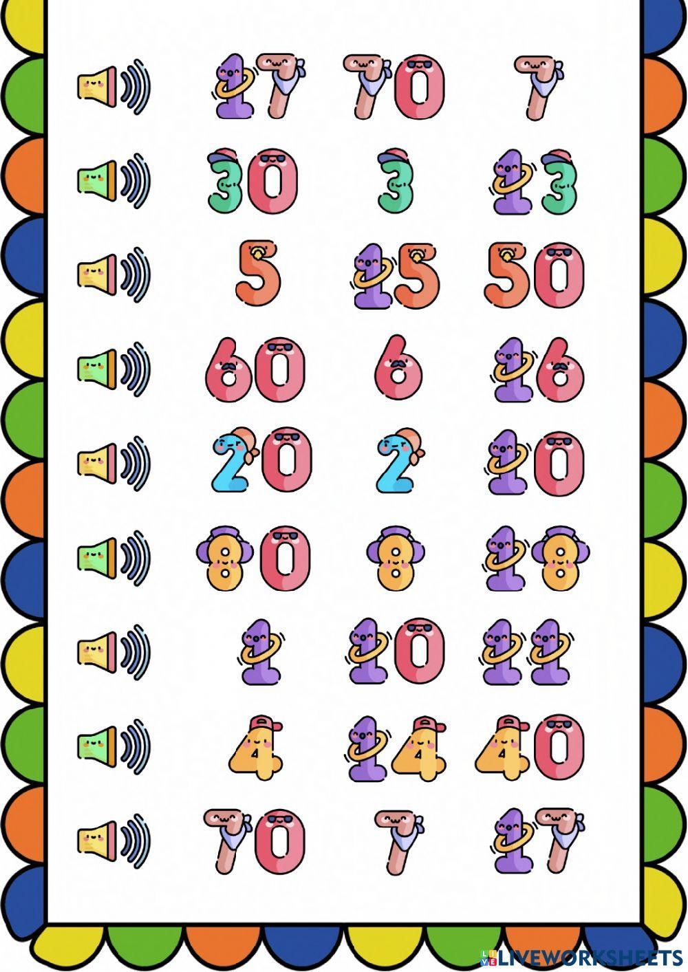 Numbers 1-100 listening (2)