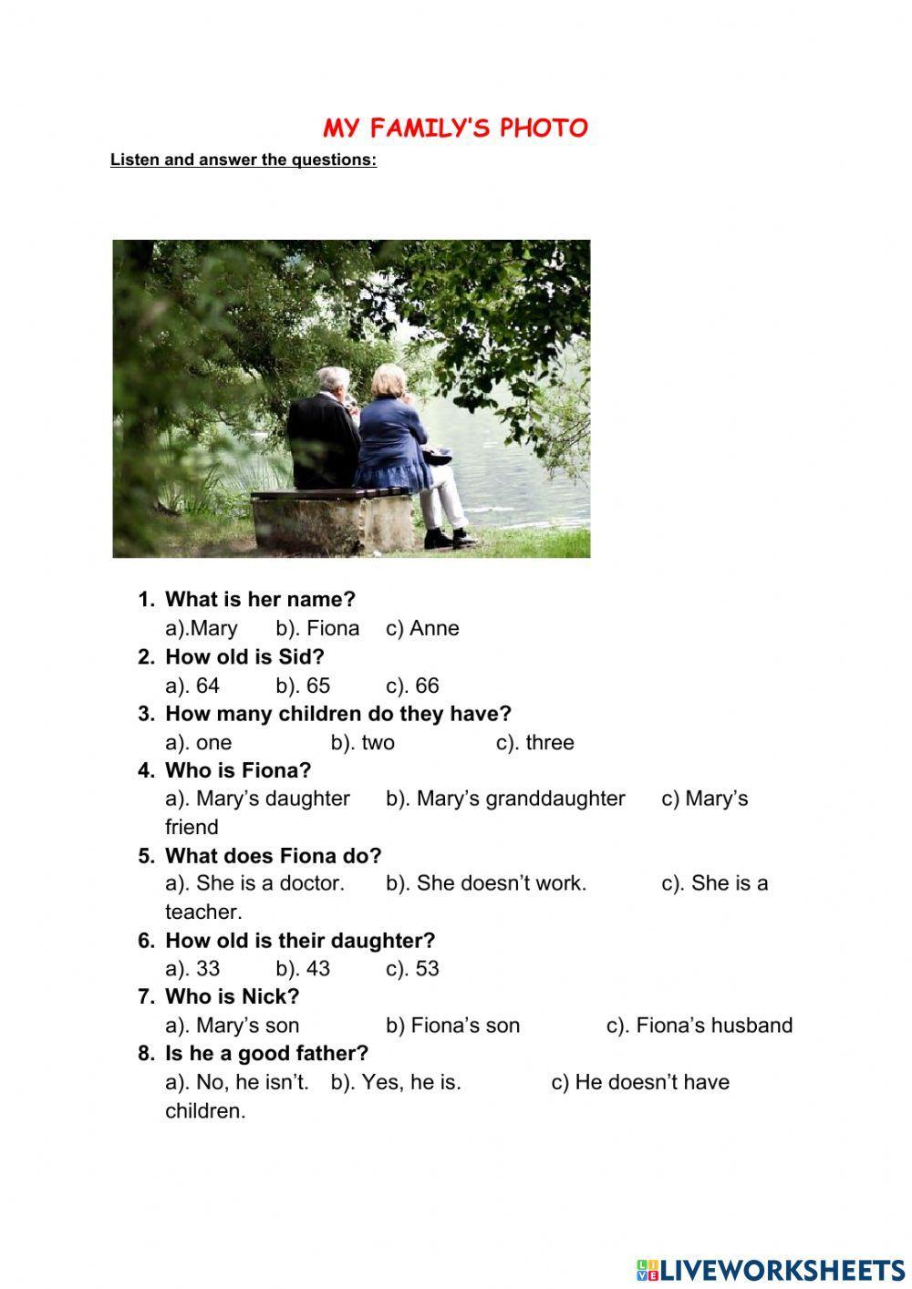 Face to face Unit 3 - My family