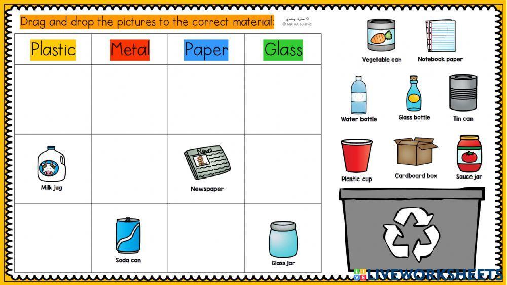 Recycle - Sorting Activity
