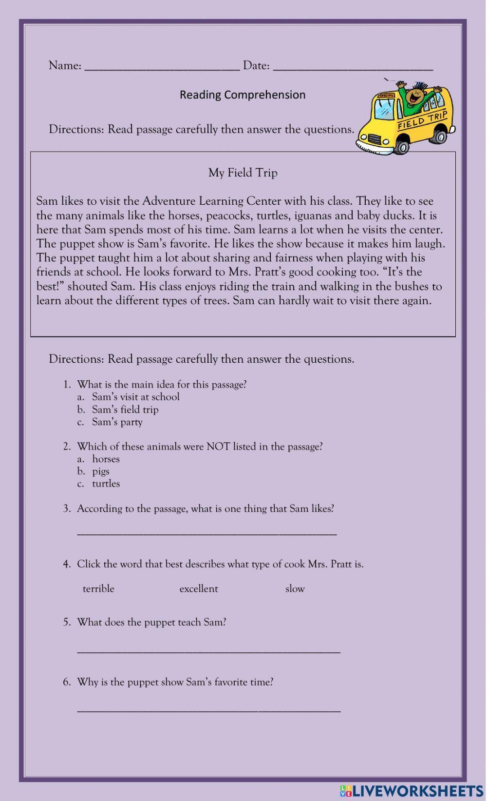 Reading Comprehension