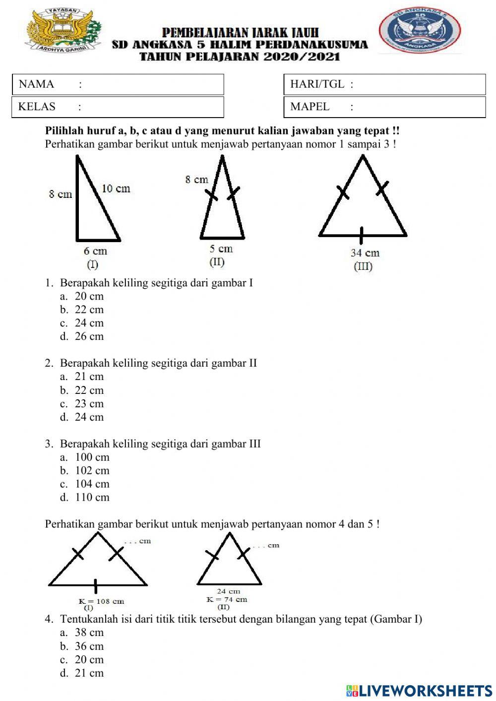 Latihan soal pts mtk (kamis)
