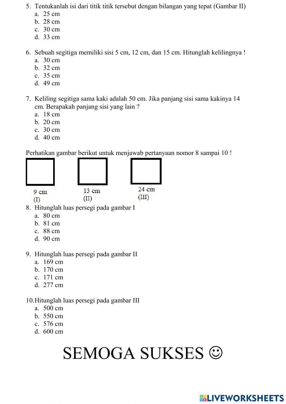 Latihan soal pts mtk (kamis)