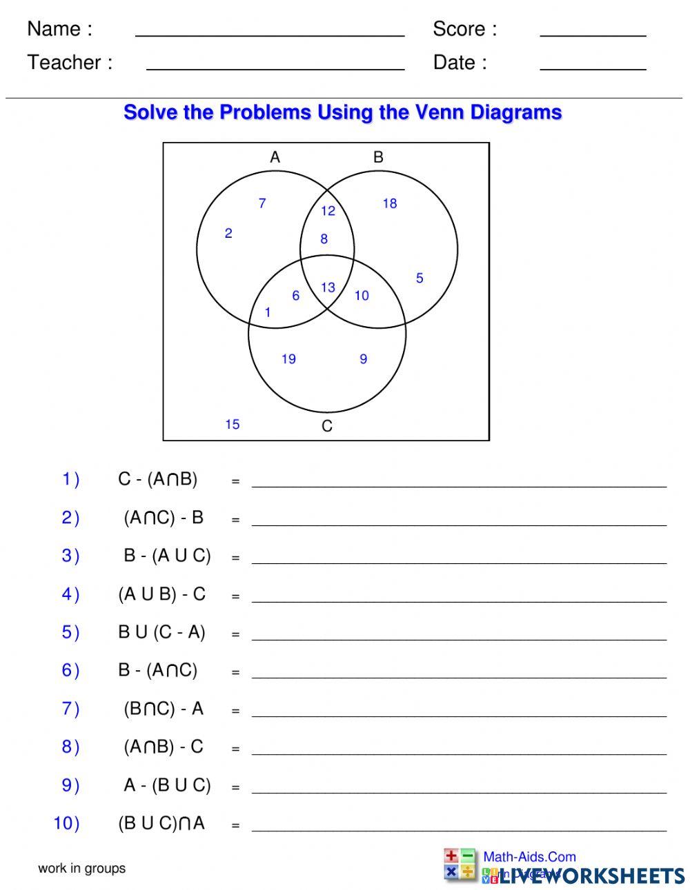 9.1 Logic venn diagram