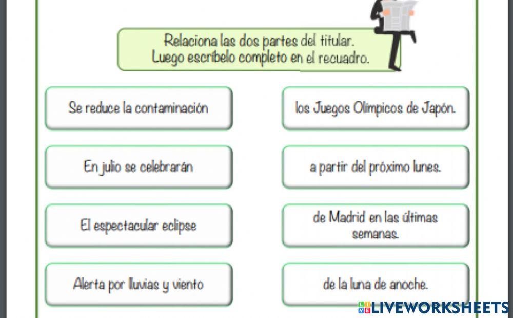 Titulares de noticia