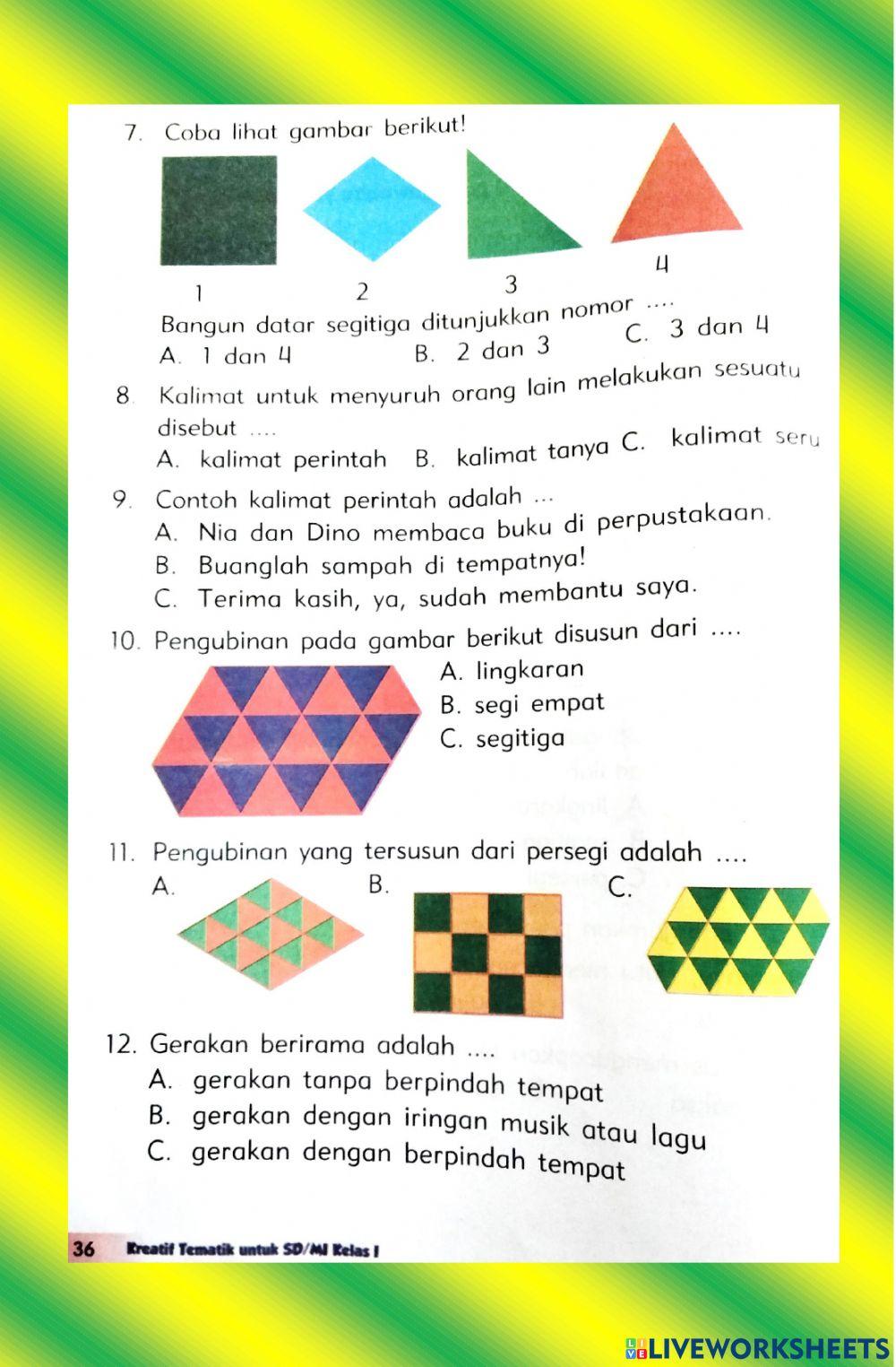 Ulangan Harian Tema 6 Subtema 1