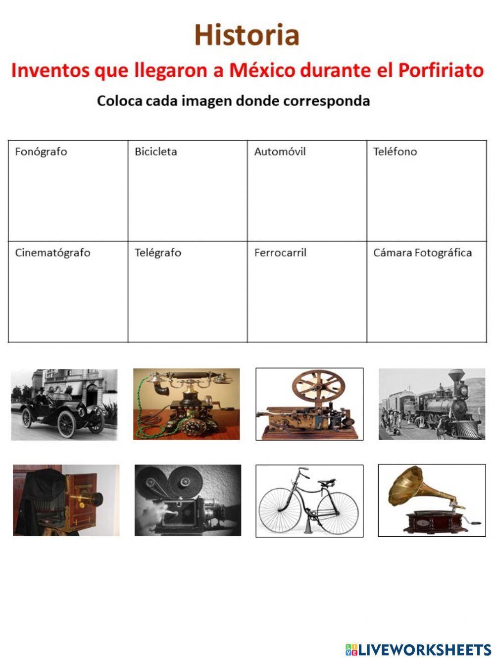 Inventos en el Porfiriato