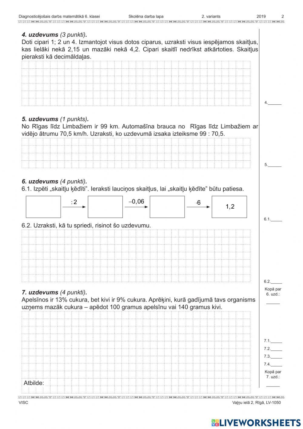 Matematika diagnostika 2019