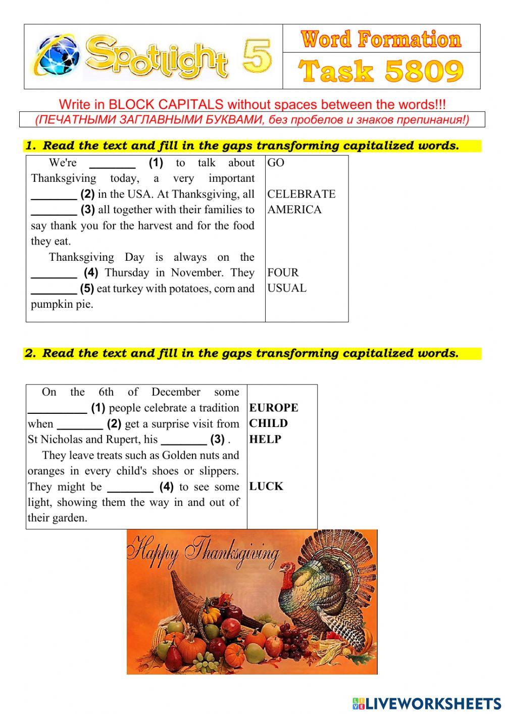 Spotlight 5 Task 5809