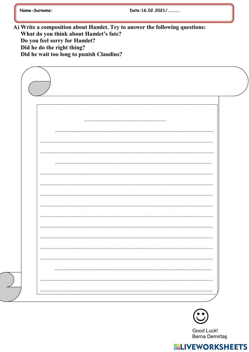 Writing essay-6-Hamlet