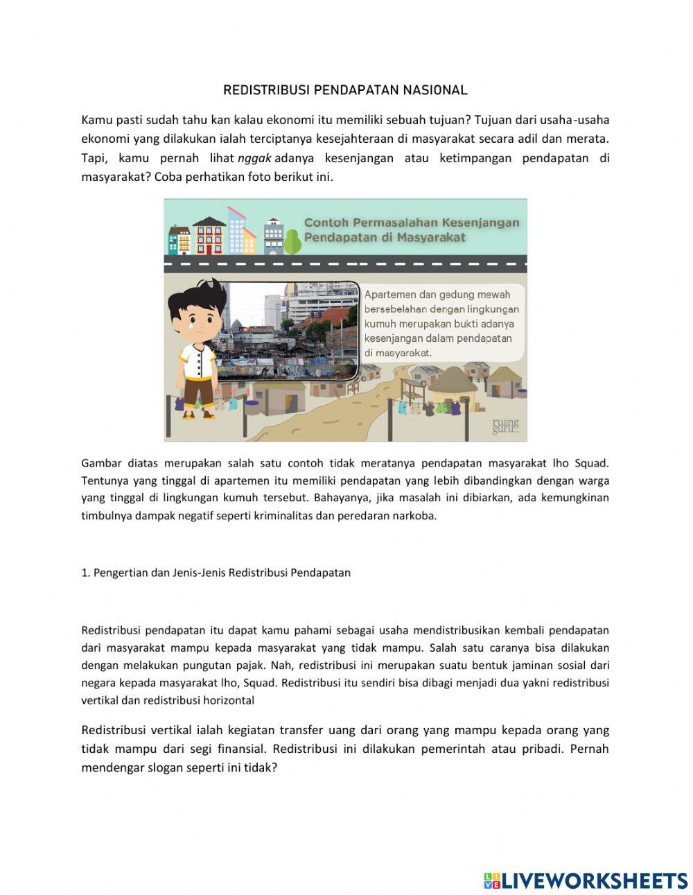 Latihan IPS KLs 8 Redistribusi