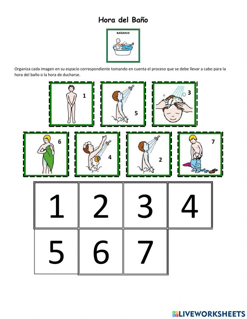 Hora del baño y hora de vestirnos