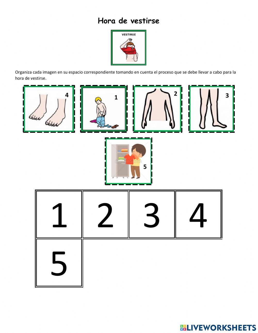 Hora del baño y hora de vestirnos