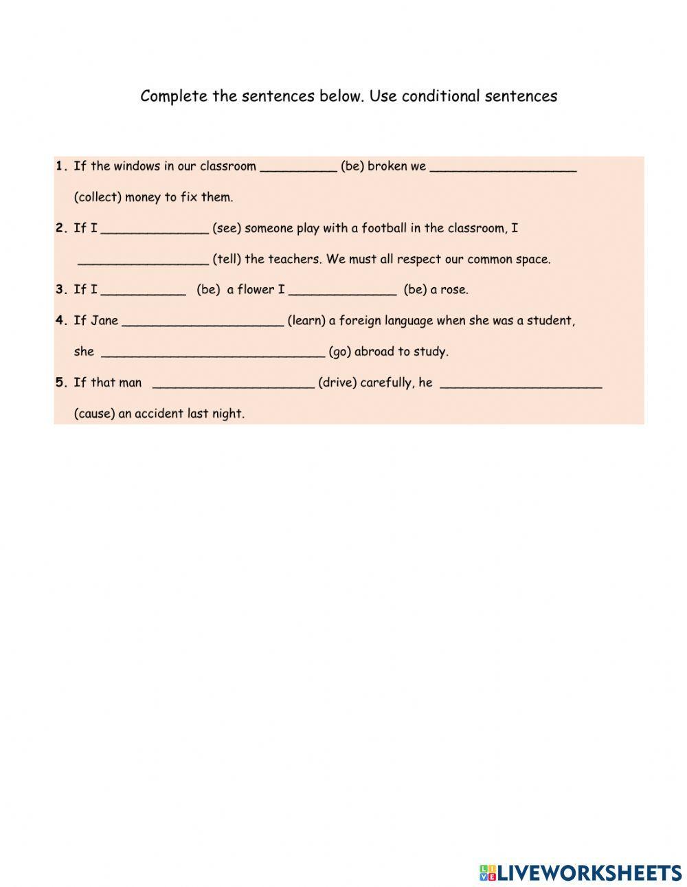 Conditional Sentences: grammar rules and practice