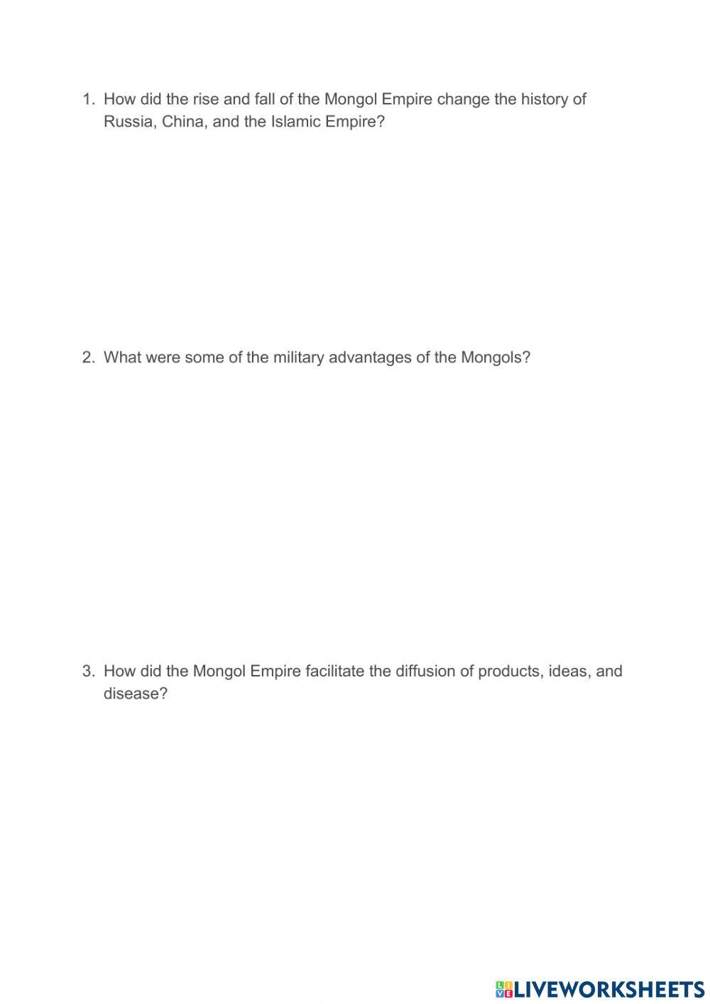 4.3 Mongol Empire (Yuan) to Ming