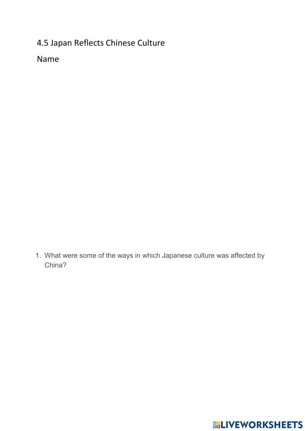 4.5 Japan Reflects Chinese Culture