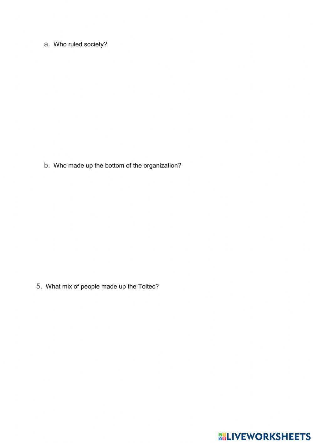 5.1 Maya, Inca, and Aztec Civilizations