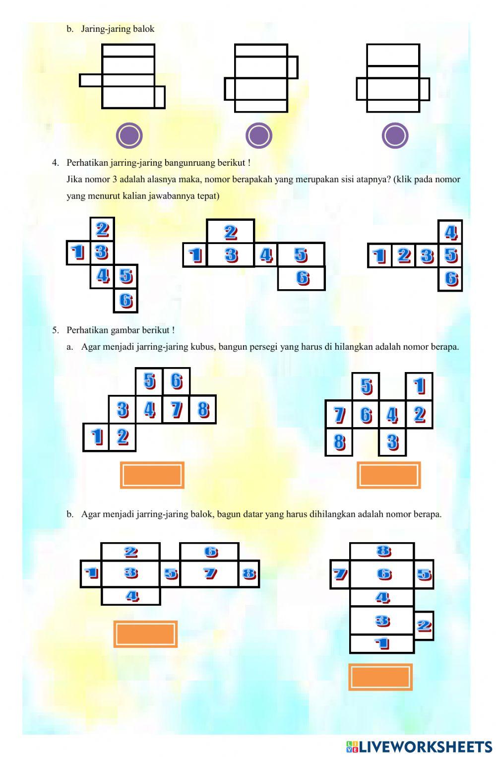 Jaring-jaring kubus dan balok