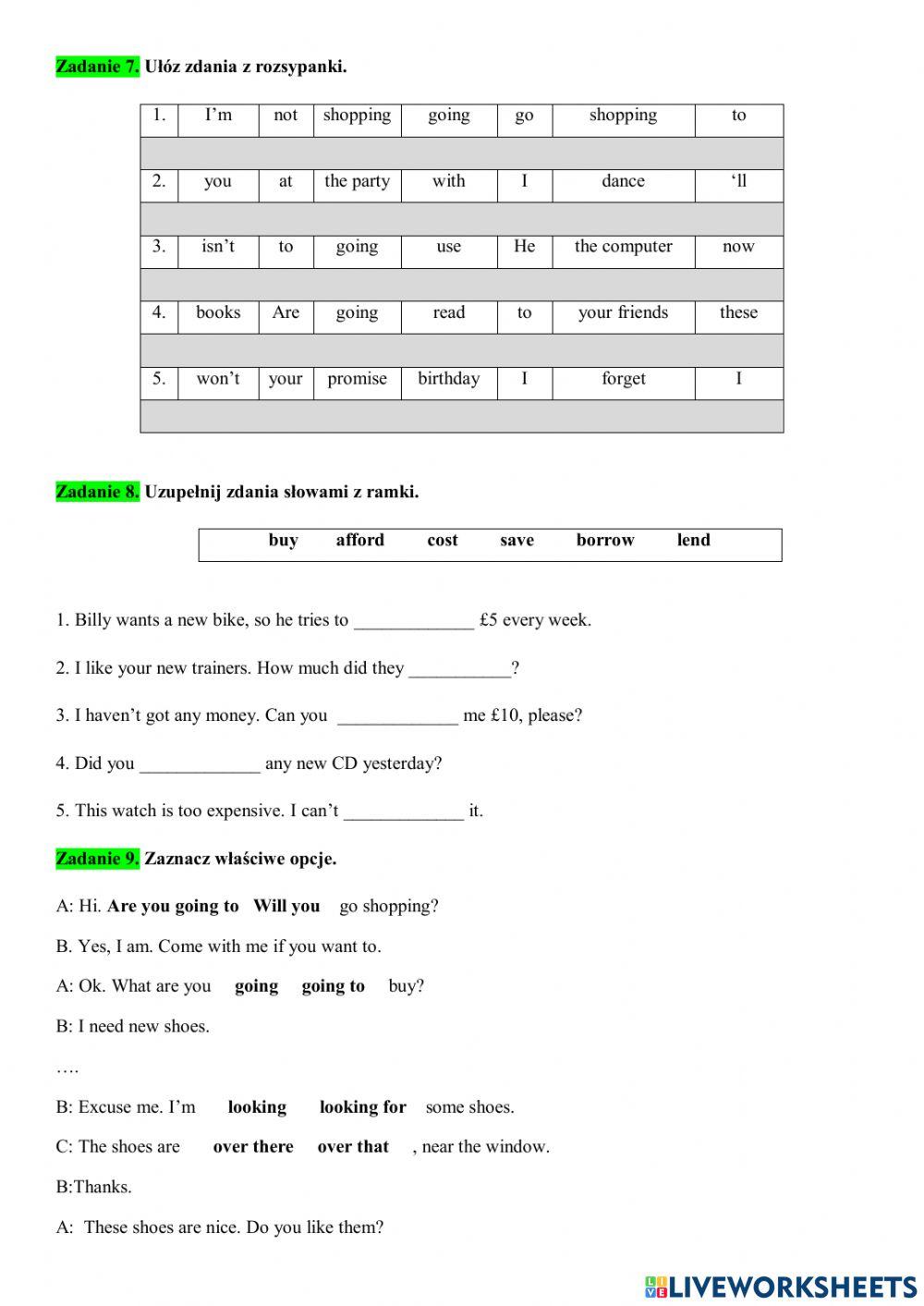 Test (Klasa 6, unit 6) Test (Klasa 6, unit 6)