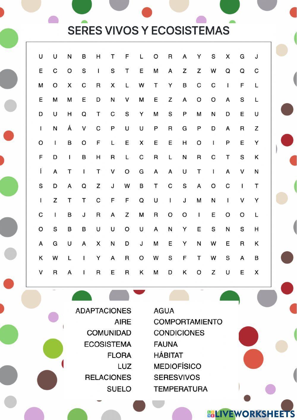 Seres vivos y ecosistemas