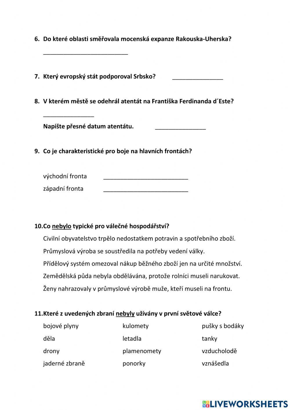 První světová válka a ruské revoluce 1917