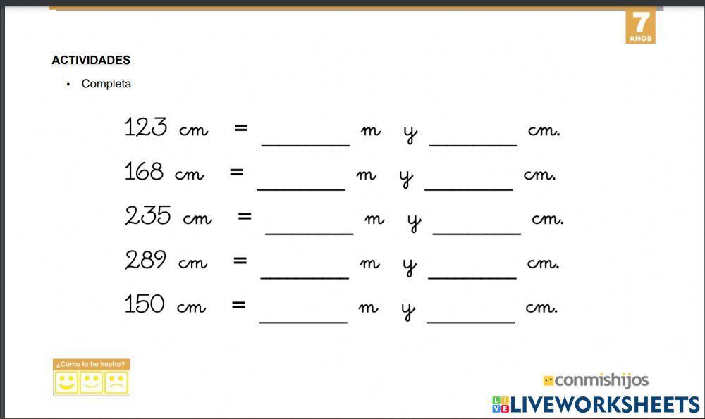 El metro y el centimetro